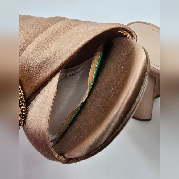 Miu Miu Satin Crystal Rose Mules - Picture 4 of 16